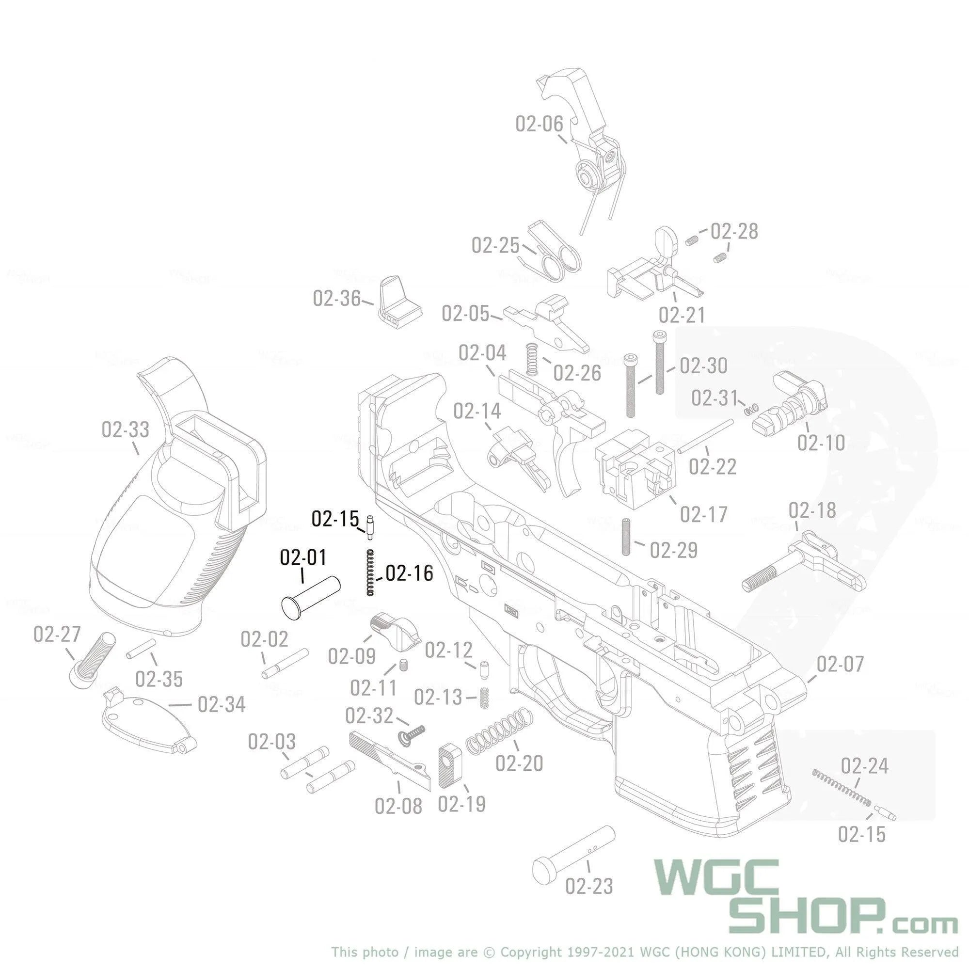 APFG Original Parts - MPX GBB Rear Takedown Pin ( 02-01 / 02-15 / 02-16 )