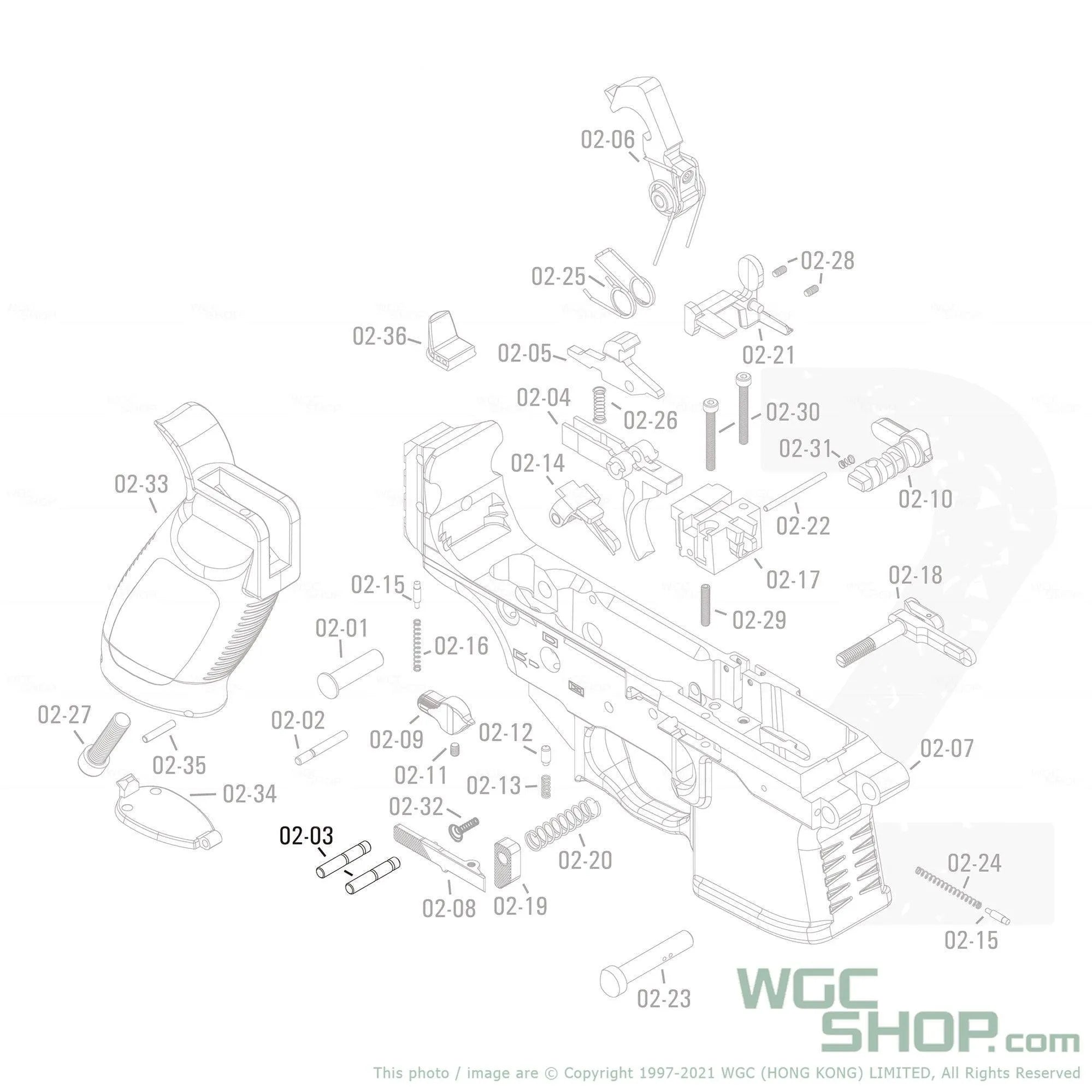 APFG Original Parts - MPX GBB Trigger Pin ( 02-03 x 2 )