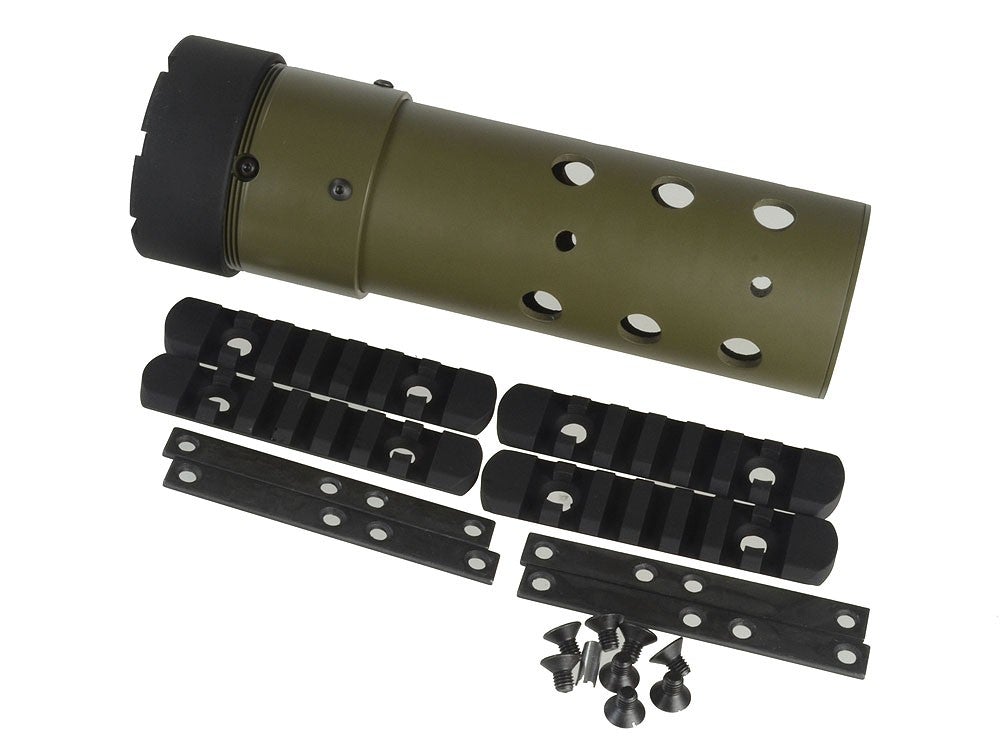 Madbull PRI Licensed GIII Round 7 inch Rail Handguard (OD, Carbon Fiber)