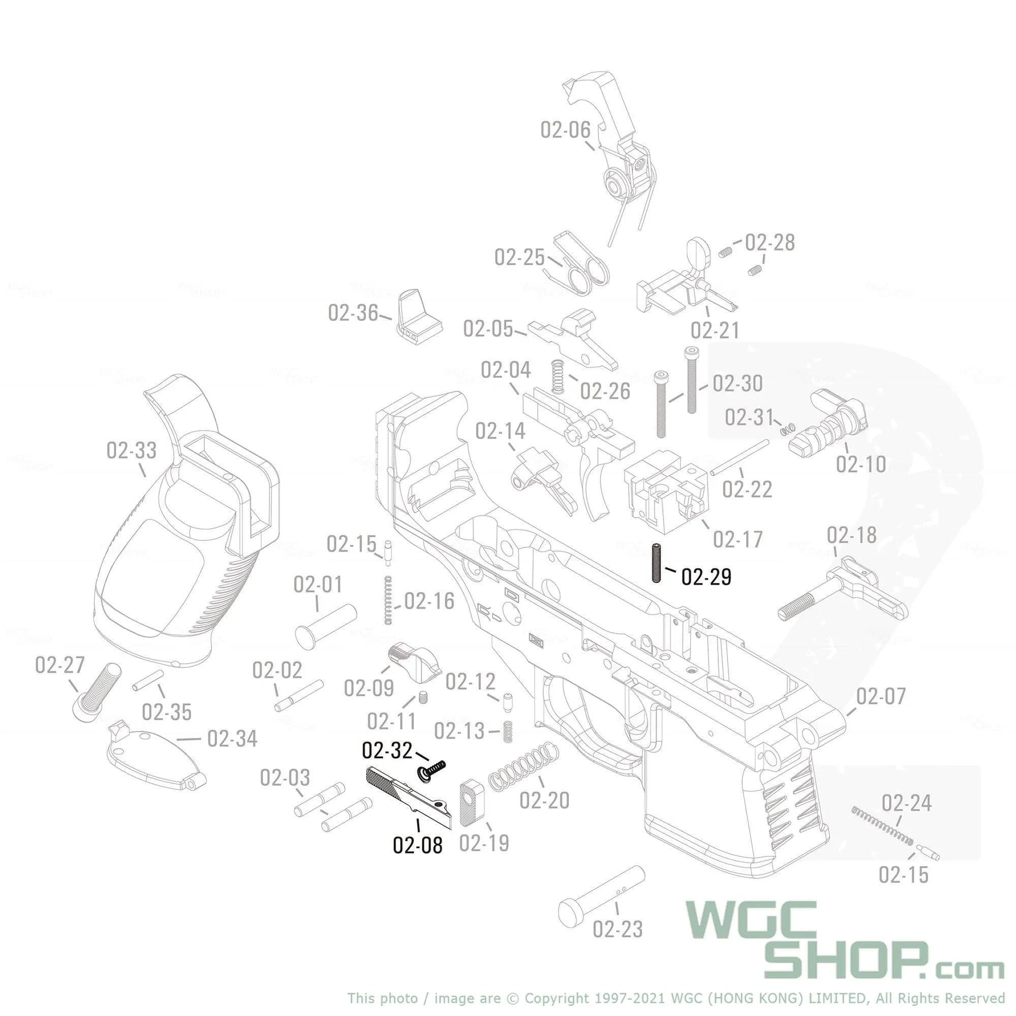 APFG Original Parts - MPX GBB Bolt Release Set ( 02-08 / 02-32 / 02-29 )