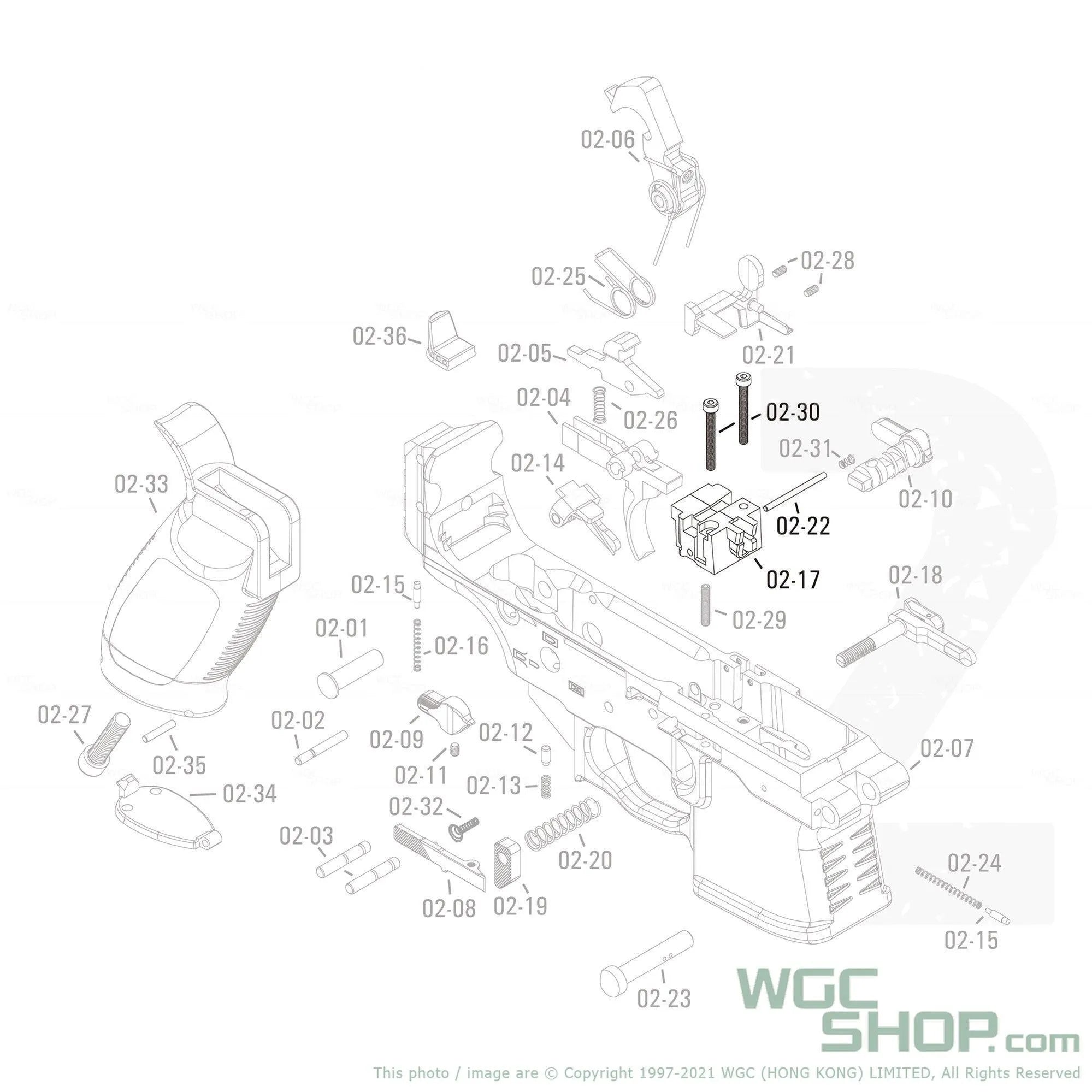 APFG Original Parts - MPX GBB Firing Pin Unit Set ( 02-17 / 02-22 / 02-30 x 2 )