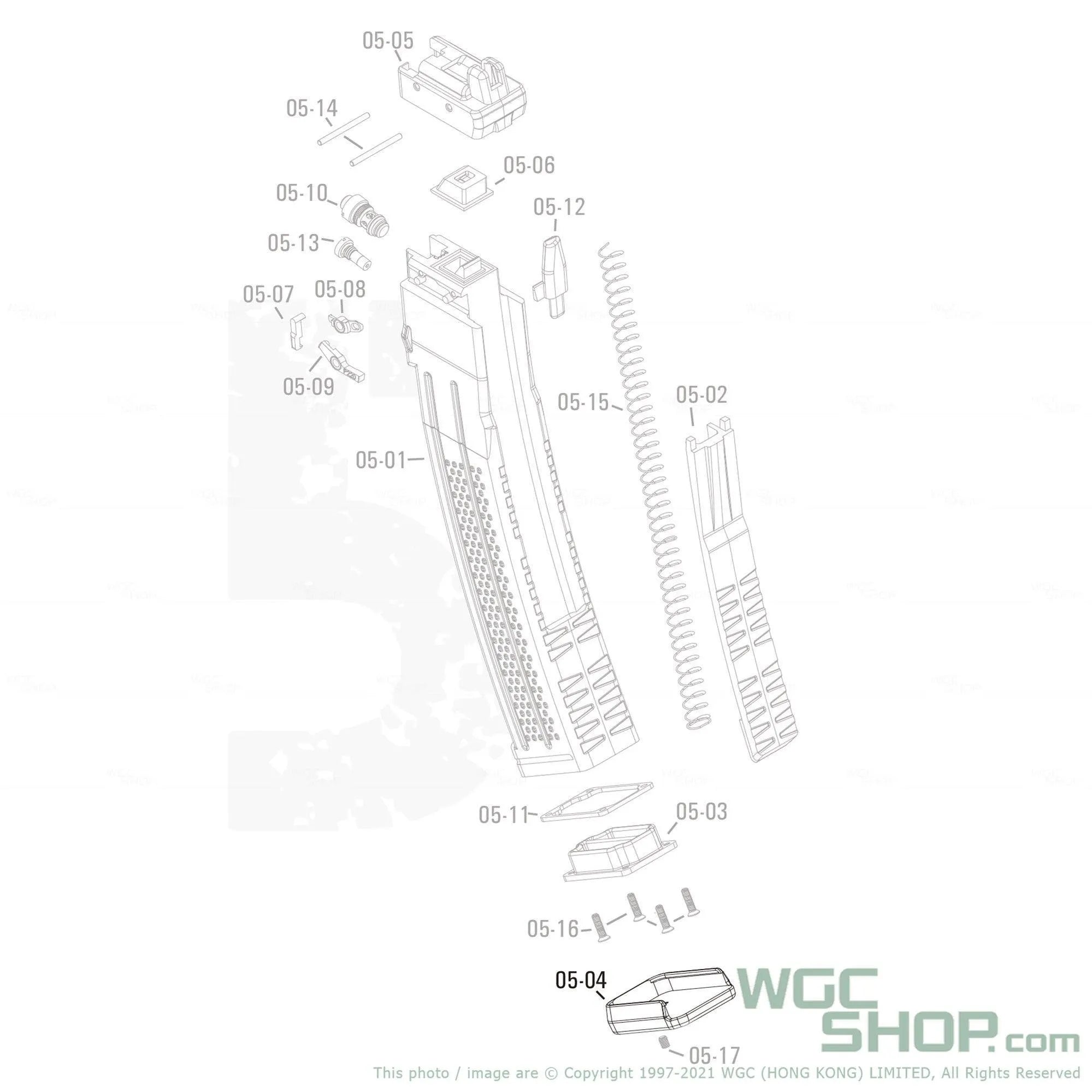 APFG Original Parts - MPX GBB Magazine Base Plate ( 05-04 )