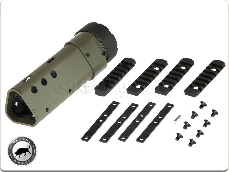 Madbull PRI Gen III delta rail 7 inch (Olive Drab)