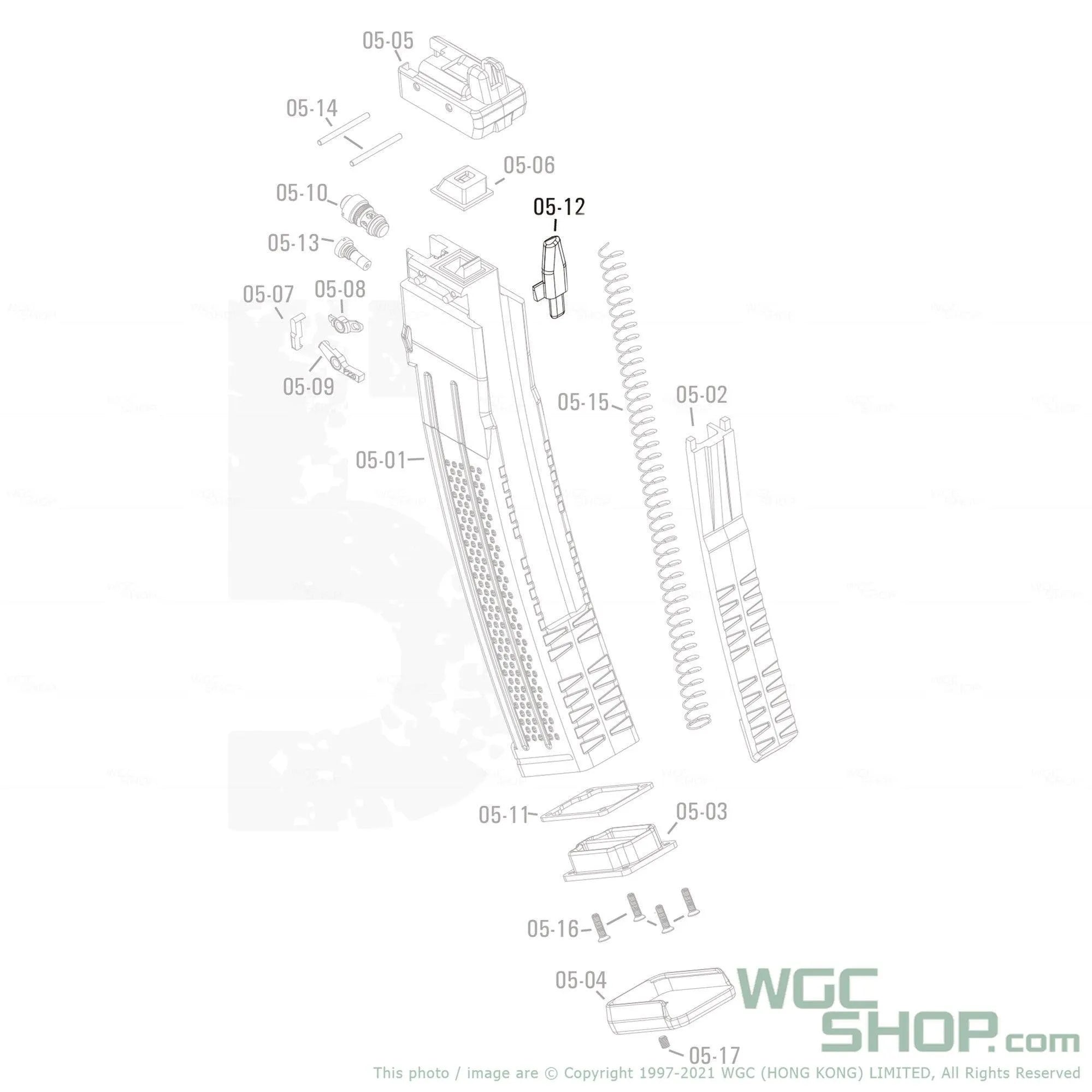 APFG Original Parts - MPX GBB Magazine Follower ( 05-12 )