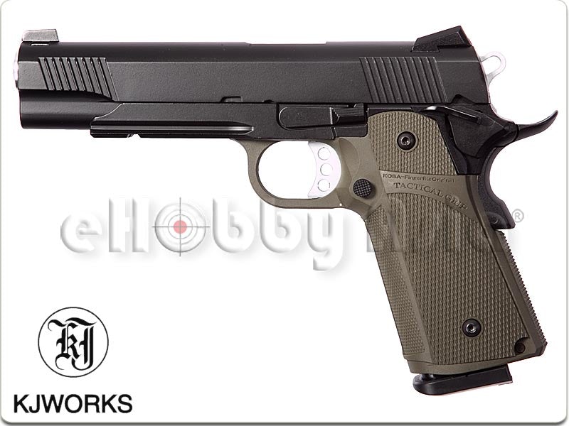 KJ Works KP-05 HI-CAPA Full Metal OD GBB Pistol (Gas and CO2)