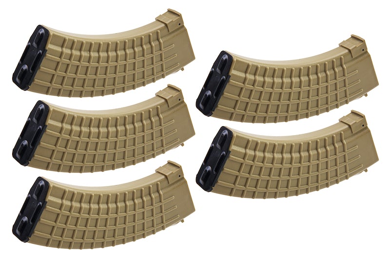 MAG AK47 Waffle 100rds Mag 5 Box Set for Marui AK47 (Sand)