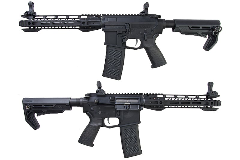 G&P Transformer Compact M4 Airsoft AEG with 12 inch QD Front Assembly Ranier Brake (Black)