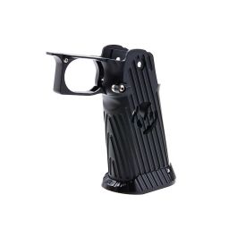 5KU Tokyo Marui Hi Capa GBB Airsoft Grip (Infinity, CNC Aluminum, Type 4) - Black