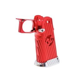 5KU Tokyo Marui Hi Capa GBB Airsoft Grip (Infinity, CNC Aluminum, Type 4) - Red
