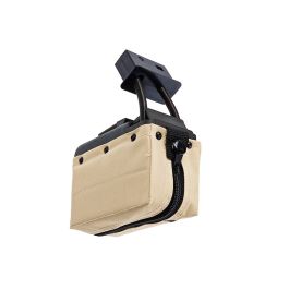A&K M249 AEG Sound Control Mini Ammo Box (1500 rounds) - TAN