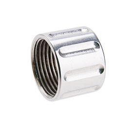 5KU Vertical Knurling Threaded Protector - 14mm CCW - Silver