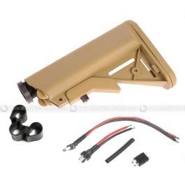 G&P M4A1 Extended Battery Buttstock (Sand) for Tokyo Marui M4 Series