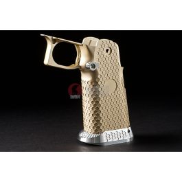 Airsoft Surgeon RWA Infinity CNC Aluminum Standard Logo Recess Grip Set - Champagne Gold