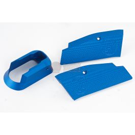 KJ Works Short Aluminium Hand Grip & Magwell Set - Blue
