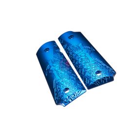 TSC CNC Type C Pistol Grip For KJ M1911 GBB - Blue