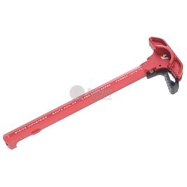Strike Industries Charging Handle with Black Extended Latch Combo - RED