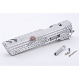 Gunsmith Bros CNC Aluminum Smoking Holes Open Slide Kit Set for Tokyo Marui Hi-Capa Series - Silver