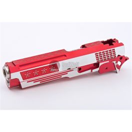 Gunsmith Bros CNC Aluminum STARS Standard Slide Kit Set for Tokyo Marui Hi-Capa Series - Red 2 Tone