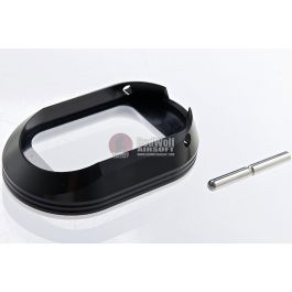 Airsoft Masterpiece CNC Limcat Magwell with Rubber Bottom for Tokyo Marui Hi-Capa GBB - Black