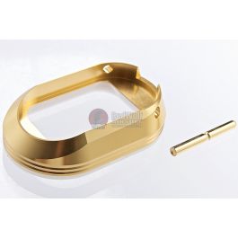 Airsoft Masterpiece CNC Limcat Magwell with Rubber Bottom for Tokyo Marui Hi-Capa GBB - Gold