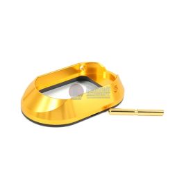 Airsoft Masterpiece CNC Magwell with Rubber Bottom for Tokyo Marui Hi-Capa GBB - Gold