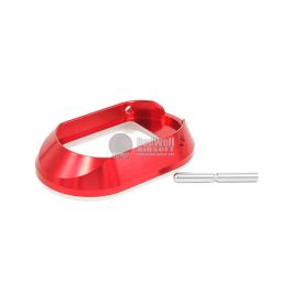 Airsoft Masterpiece CNC Magwell with Rubber Bottom for Tokyo Marui Hi-Capa GBB - Red
