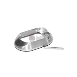 Airsoft Masterpiece CNC Magwell with Rubber Bottom for Tokyo Marui Hi-Capa GBB - Silver