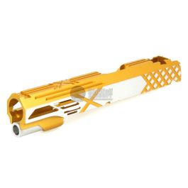 Airsoft Masterpiece Custom 'X' Standard Slide for Tokyo Marui Hi-Capa / 1911 GBB - Gold 2 Tone
