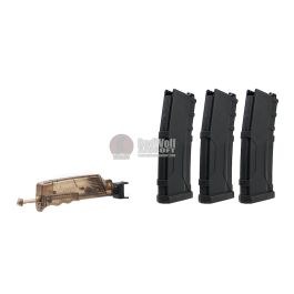 Alpha Parts Systema PTW Magazine (120 rounds Polymer AEG Magazine with BB Loader, 3pcs/set)