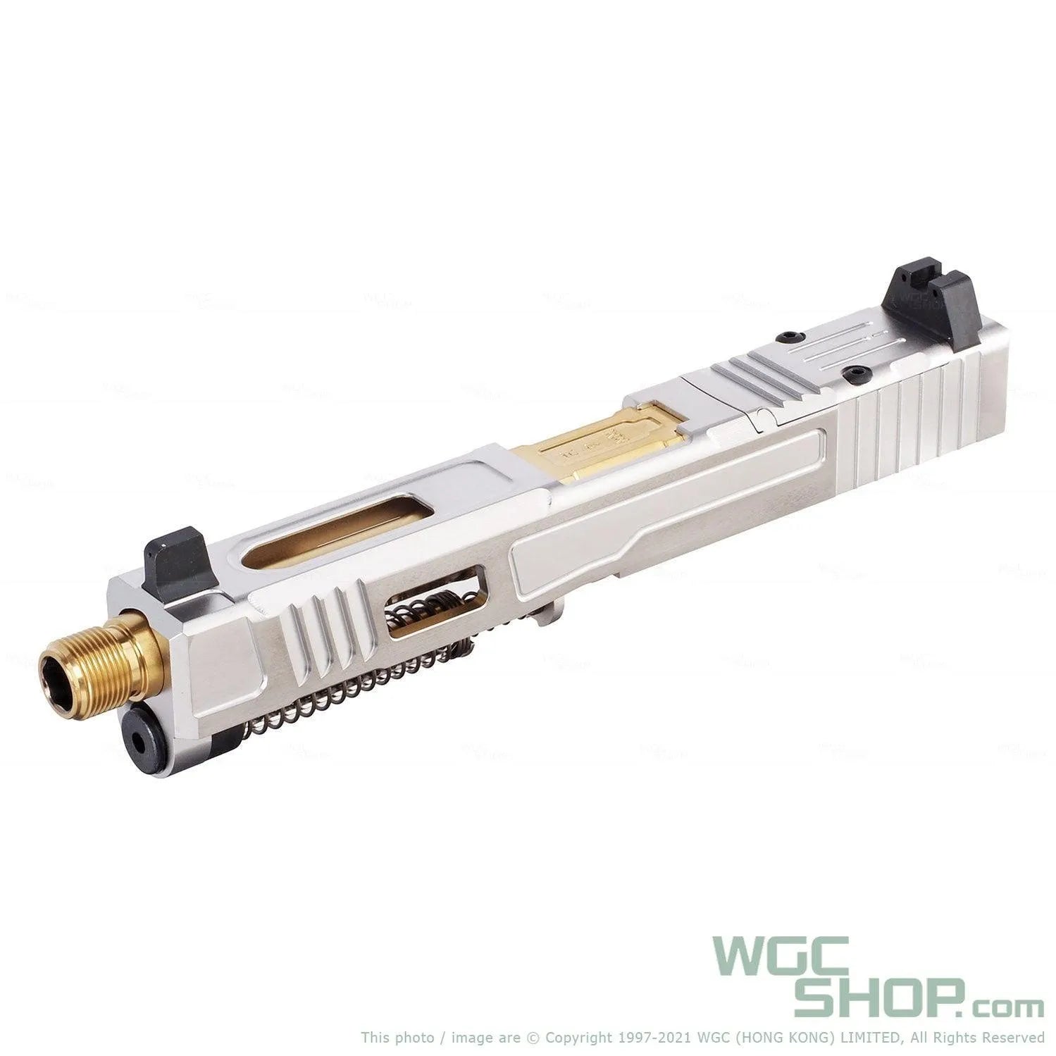 VFC Fowler Industries MKII Glock 17 Gen5 GBB Airsoft Complete Upper Slide Set - Stainless Steel