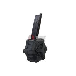 AW Custom Hi Capa Green Gas Magazine (350 rounds Drum Magazine) - Black