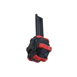 AW Custom Desert Eagle Green Gas Magazine (350 rounds Drum Magazine) - Black/Red