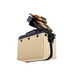 Battleaxe x T8 A&K M249 AEG Drum Magazine (2000 rds, Sound Control, Turbine System) - TAN