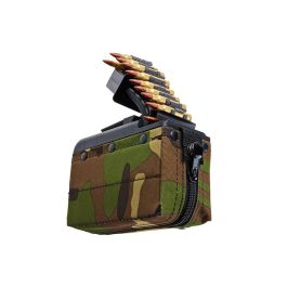 Battleaxe x T8 A&K M249 AEG Drum Magazine (2000 rds, Sound Control, Turbine System) - Woodland