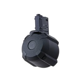Battleaxe M4 / M16 Airsoft AEG Drum Magazine (2200 rounds, Sound Control) - Black (Type 1)