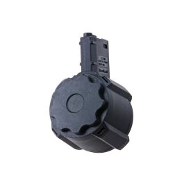 Battleaxe M4 / M16 Airsoft AEG Drum Magazine (2200 rounds, Sound Control) - Black (Type 2)