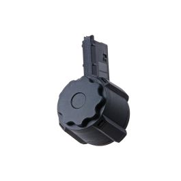Battleaxe M4 / M16 Systema PTW Drum Magazine (2200 rounds, Sound Control) - Black