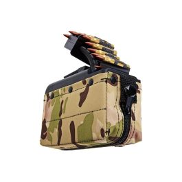 Battleaxe x T8 A&K M249 AEG Drum Magazine (2000 rds, Sound Control, Turbine System) - Multicam