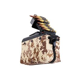 Battleaxe x T8 A&K M249 AEG Drum Magazine (2000 rds, Sound Control, Turbine System) - DD