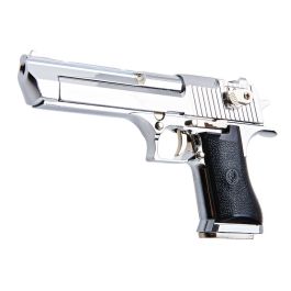 Blackcat Airsoft 1/2 Scale Mini Model Gun Desert Eagle (Shell Ejection) - Silver with Black Grip