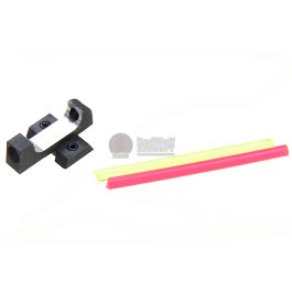 COWCOW Technology Tokyo Marui Hi Capa GBB Airsoft T1 Fiber Optic Front Sight (CNC Aluminum)