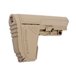 CYMA Tokyo Marui M4 AEG 'Whale' Adjustable Stock w/ Battery Storage Compartment - Tan