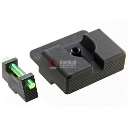 Detonator TTI Ultimate Fiber Optic Steel Sight Set for Tokyo Marui 17 / 18C GBB