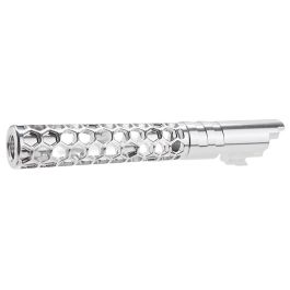 Dr. Black Hi-Capa 5.1 GBB Outer Barrel (Type -Favos, 6063 Aluminum, Silver)