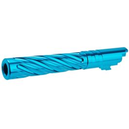 Dr. Black Hi-Capa 5.1 GBB Outer Barrel (Type -Spiral Storm, 6063 Aluminum, Aqua)