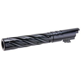 Dr. Black Hi-Capa 5.1 GBB Outer Barrel (Type -Spiral Storm, 6063 Aluminum, Black)