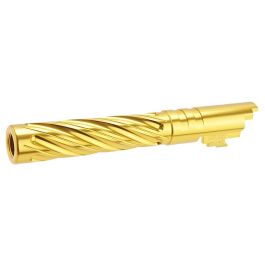 Dr. Black Hi-Capa 5.1 GBB Outer Barrel (Type -Spiral Storm, 6063 Aluminum, Gold)