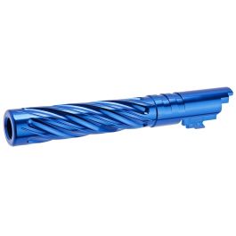 Dr. Black Hi-Capa 5.1 GBB Outer Barrel (Type -Spiral Storm, 6063 Aluminum, Blue)
