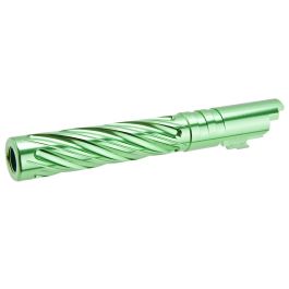 Dr. Black Hi-Capa 5.1 GBB Outer Barrel (Type -Spiral Storm, 6063 Aluminum, Green)