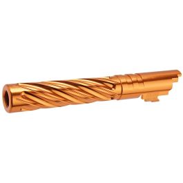 Dr. Black Hi-Capa 5.1 GBB Outer Barrel (Type -Spiral Storm, 6063 Aluminum, Orange)